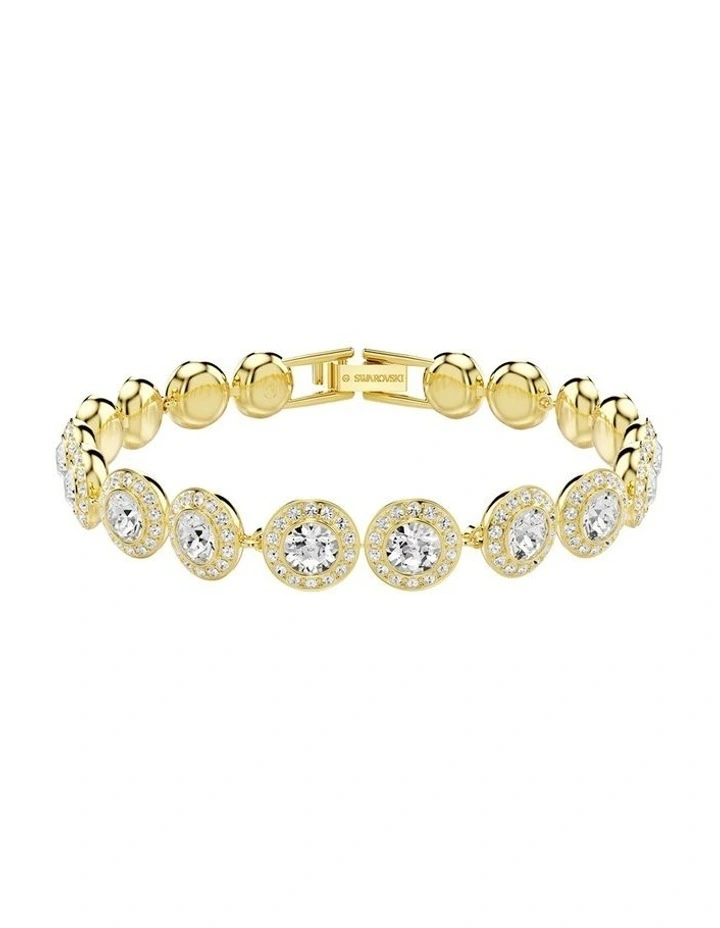 Round Cut Gold-Tone Plated Una Angelic 3 Set in White image 4