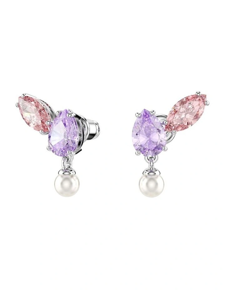 Mixed Cuts Rhodium Plated Set in Multi image 5