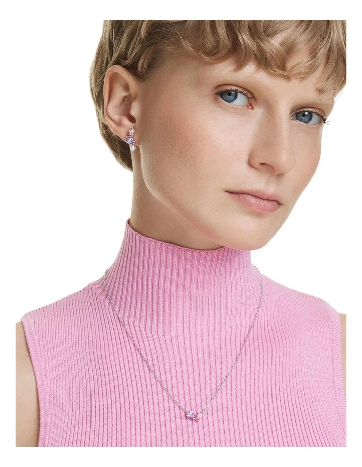 Mixed Cuts Rhodium Plated Set in Multi image 7