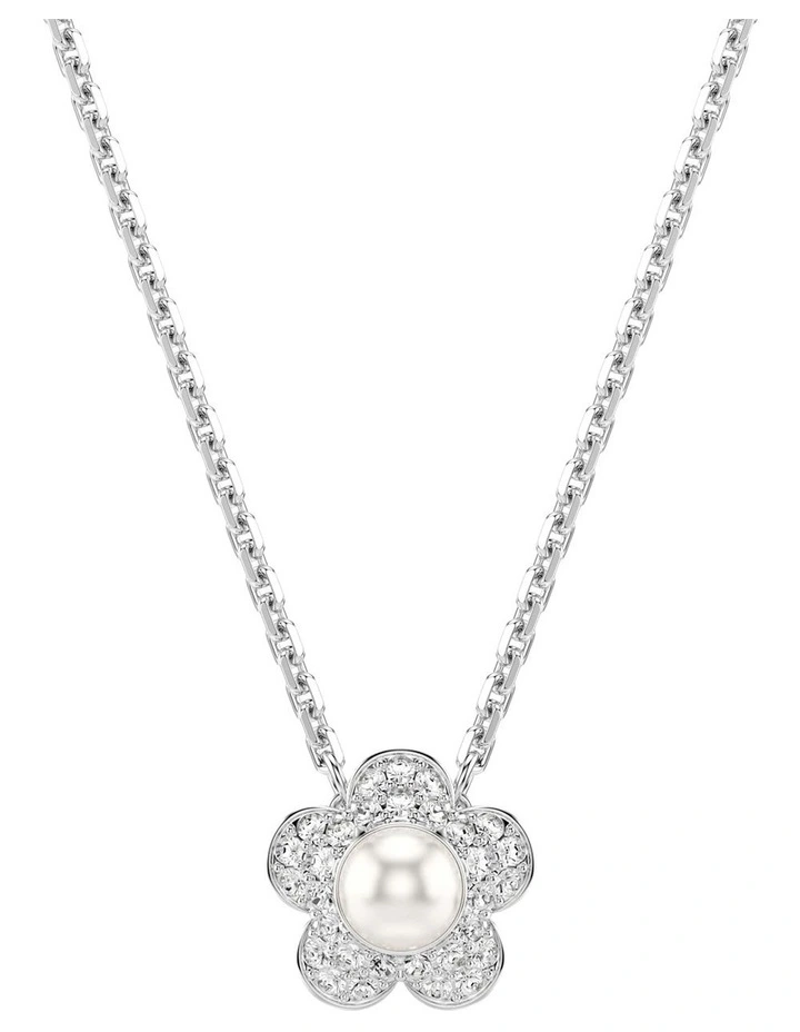 Crystal Pearl Round Cut Ariana Grande X Jewelry Set in White image 4