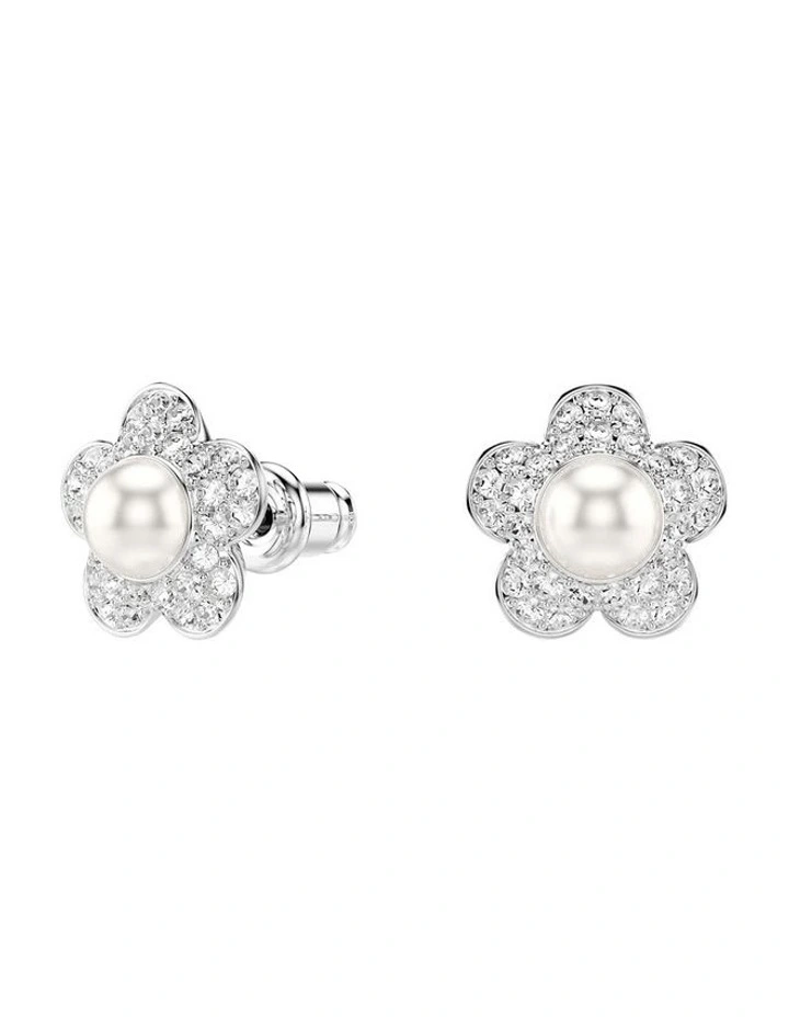 Crystal Pearl Round Cut Ariana Grande X Jewelry Set in White image 5