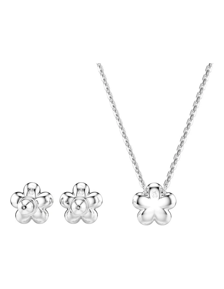 Crystal Pearl Round Cut Ariana Grande X Jewelry Set in White image 6