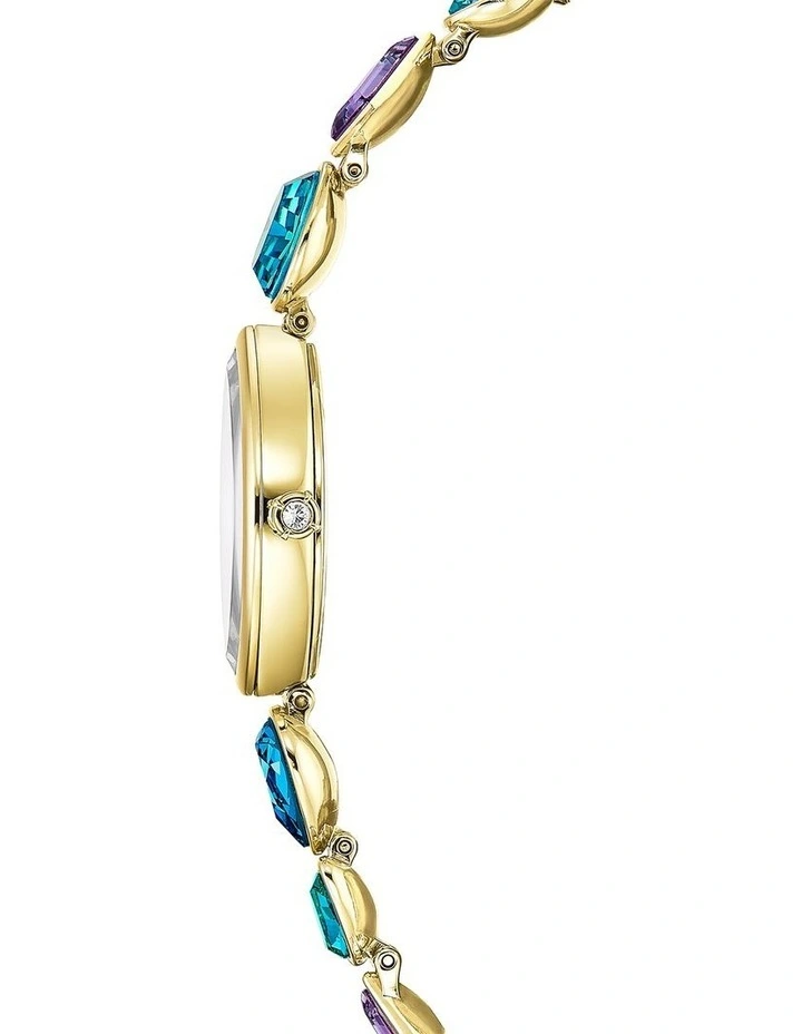 Gold-Tone Finish Gema Watch Crystal Bracelet in Gold image 5