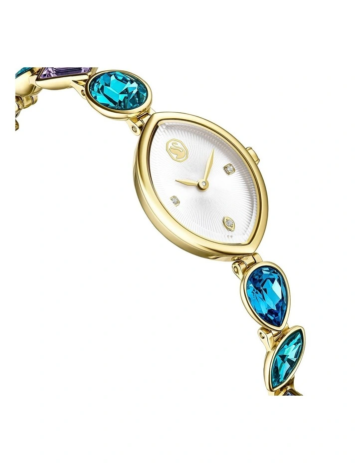Gold-Tone Finish Gema Watch Crystal Bracelet in Gold image 6