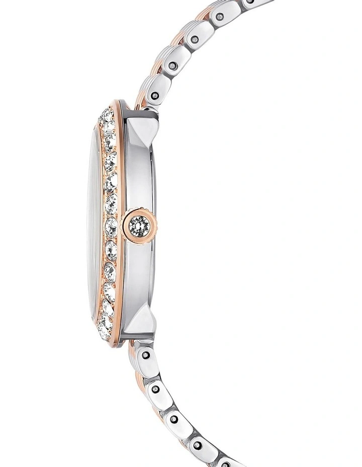 Metal Finish Matrix Tennis 7-Link Watch in Rose image 6