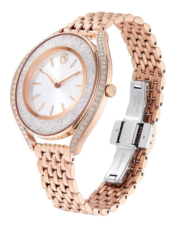 Rose Gold-Tone Finish Crystalline Aura Watch in Rose image 2