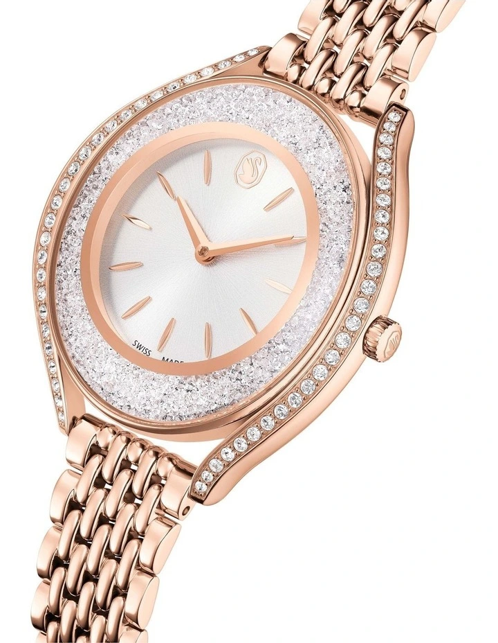Rose Gold-Tone Finish Crystalline Aura Watch in Rose image 4