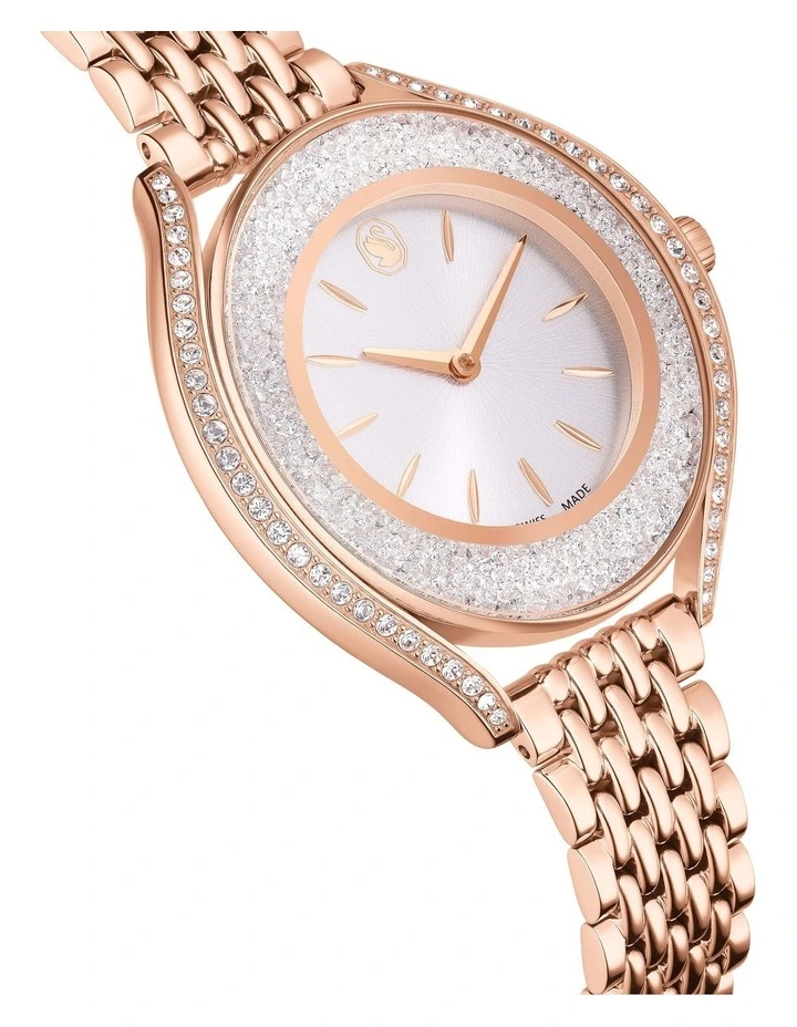 Rose Gold-Tone Finish Crystalline Aura Watch in Rose image 6