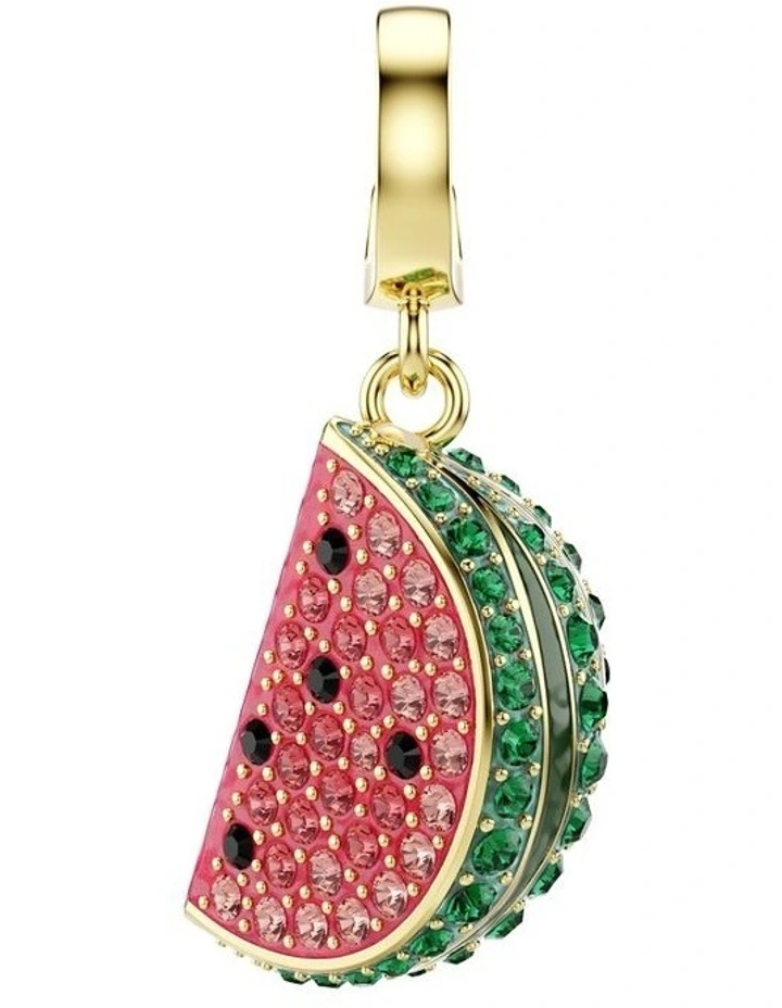 Idyllia Mixed Cuts Watermelon Gold-Tone Plated Charm in Multicolored image 1
