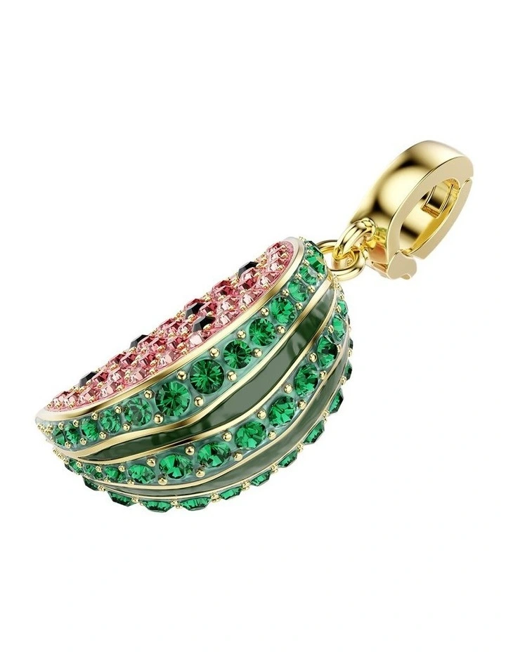 Idyllia Mixed Cuts Watermelon Gold-Tone Plated Charm in Multicolored image 2