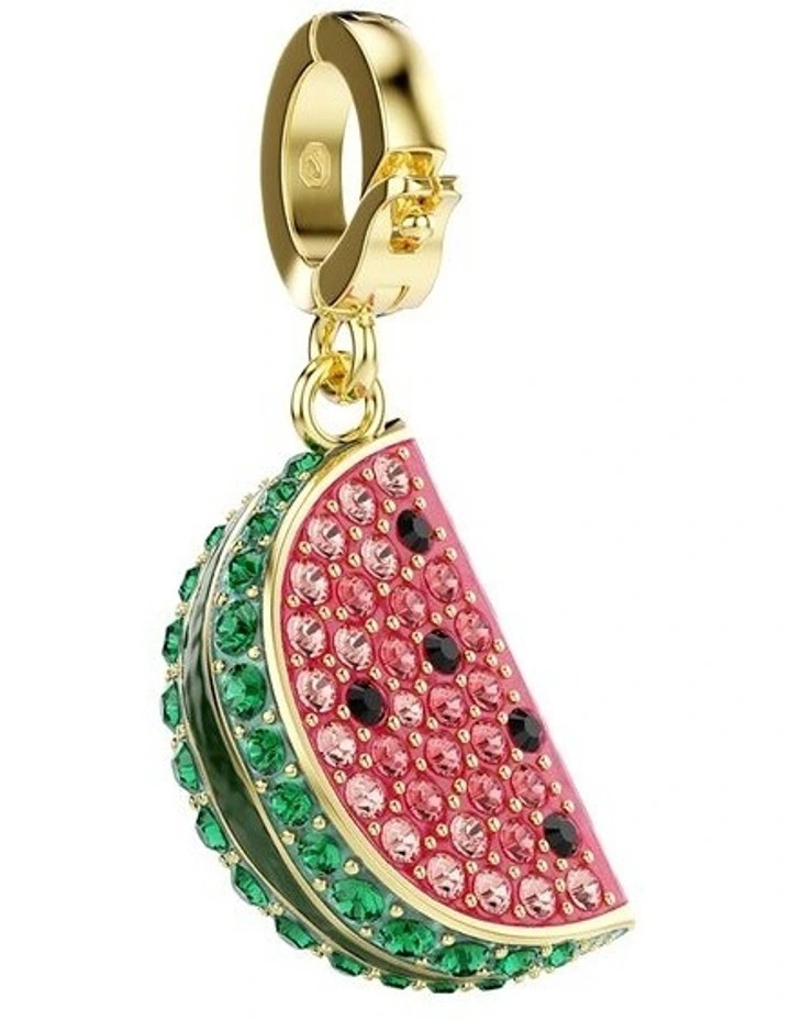 Idyllia Mixed Cuts Watermelon Gold-Tone Plated Charm in Multicolored image 4