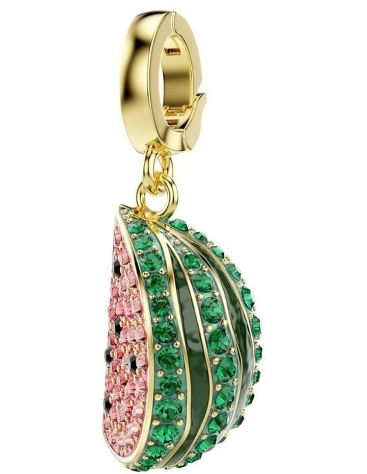 Idyllia Mixed Cuts Watermelon Gold-Tone Plated Charm in Multicolored image 5