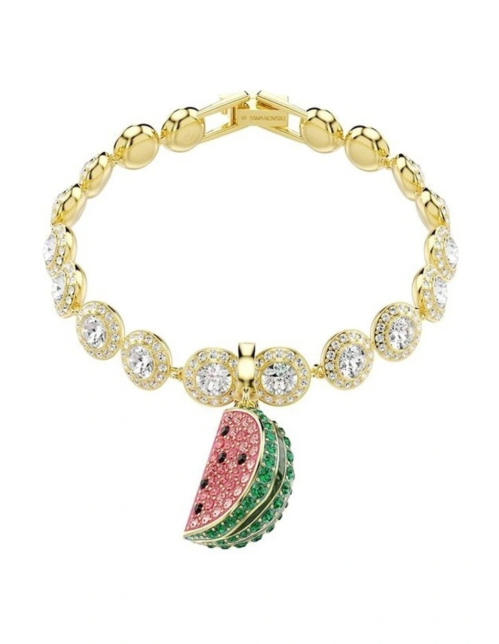 Idyllia Mixed Cuts Watermelon Gold-Tone Plated Charm in Multicolored image 6
