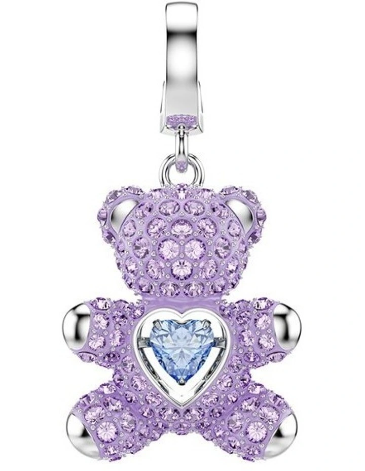 Idyllia Mixed Cuts Teddy Rhodium Plated Charm in Purple image 1