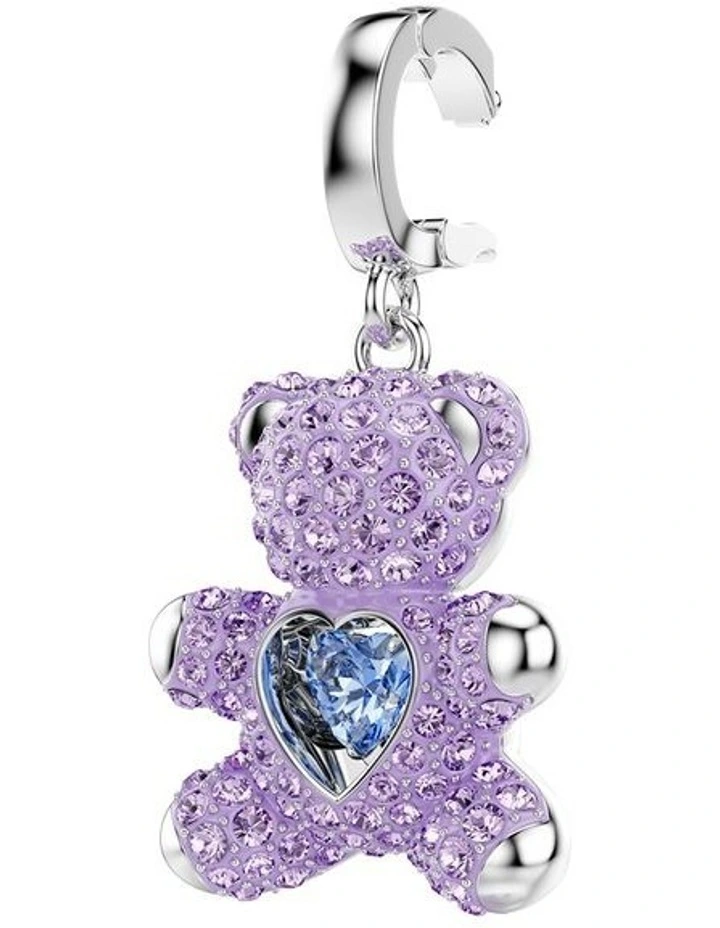 Idyllia Mixed Cuts Teddy Rhodium Plated Charm in Purple image 3