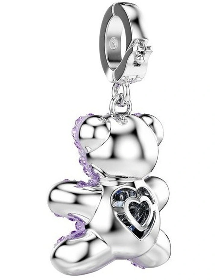 Idyllia Mixed Cuts Teddy Rhodium Plated Charm in Purple image 4