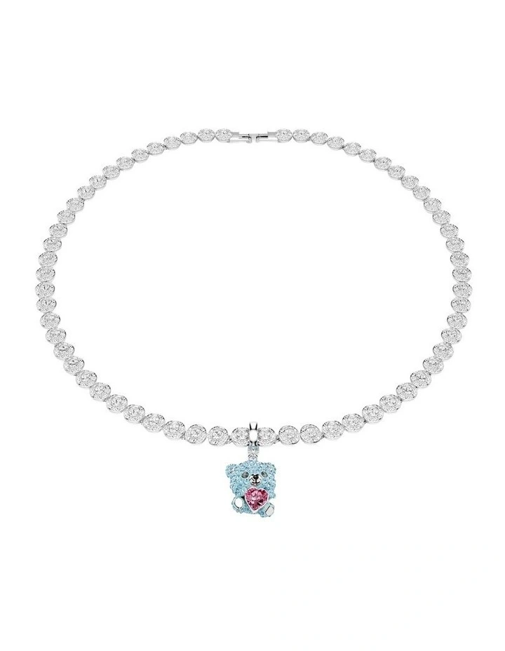 Idyllia Mixed Cuts Teddy Rhodium Plated Charm in Blue image 6