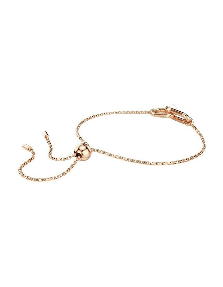 Constella Bracelet Crystal Pearl Round Cut 18K Rose Gold Finish in White image 4