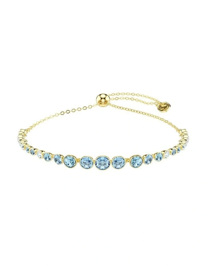 Imber Bracelet Round Cut 18K Gold Finish in Blue image 1