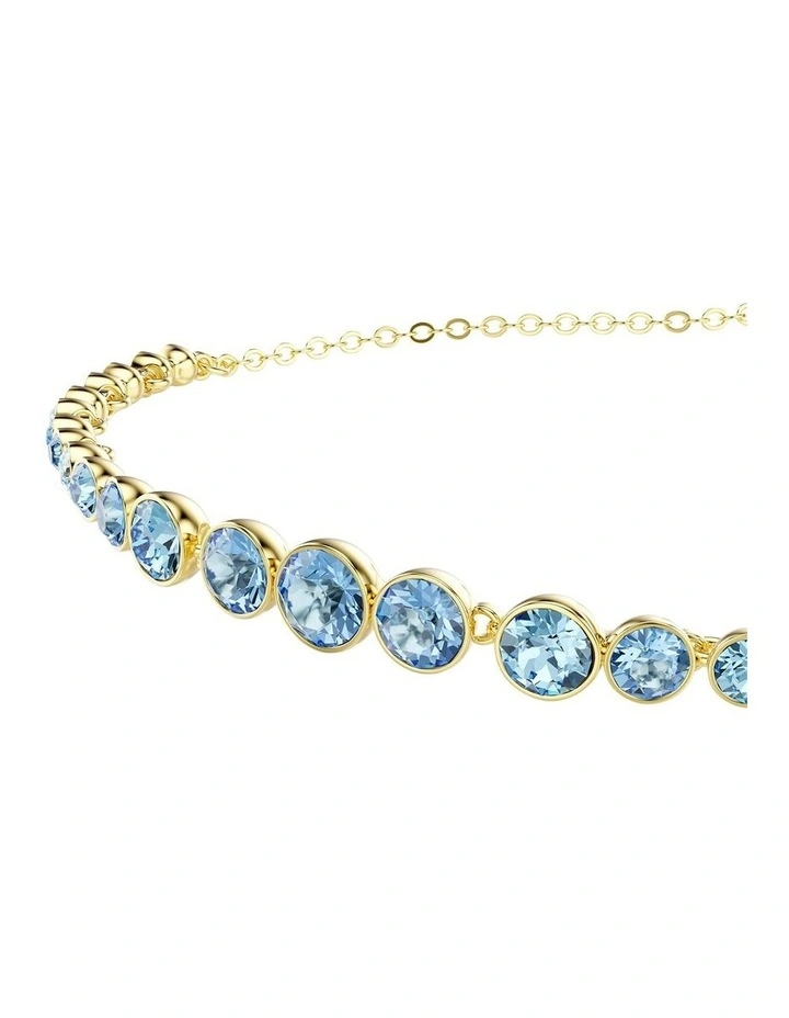 Imber Bracelet Round Cut 18K Gold Finish in Blue image 2