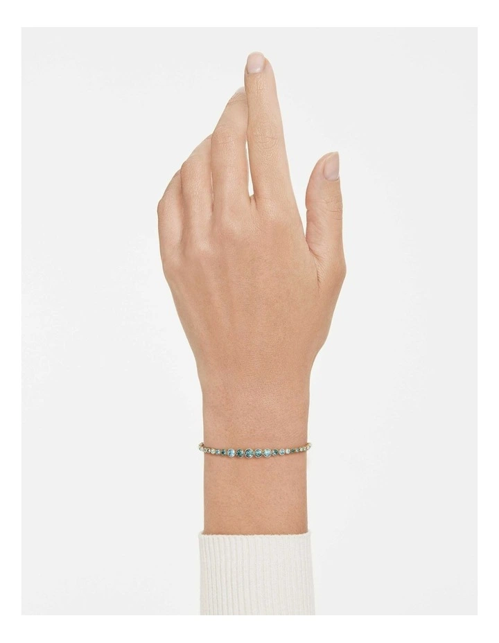 Imber Bracelet Round Cut 18K Gold Finish in Blue image 5