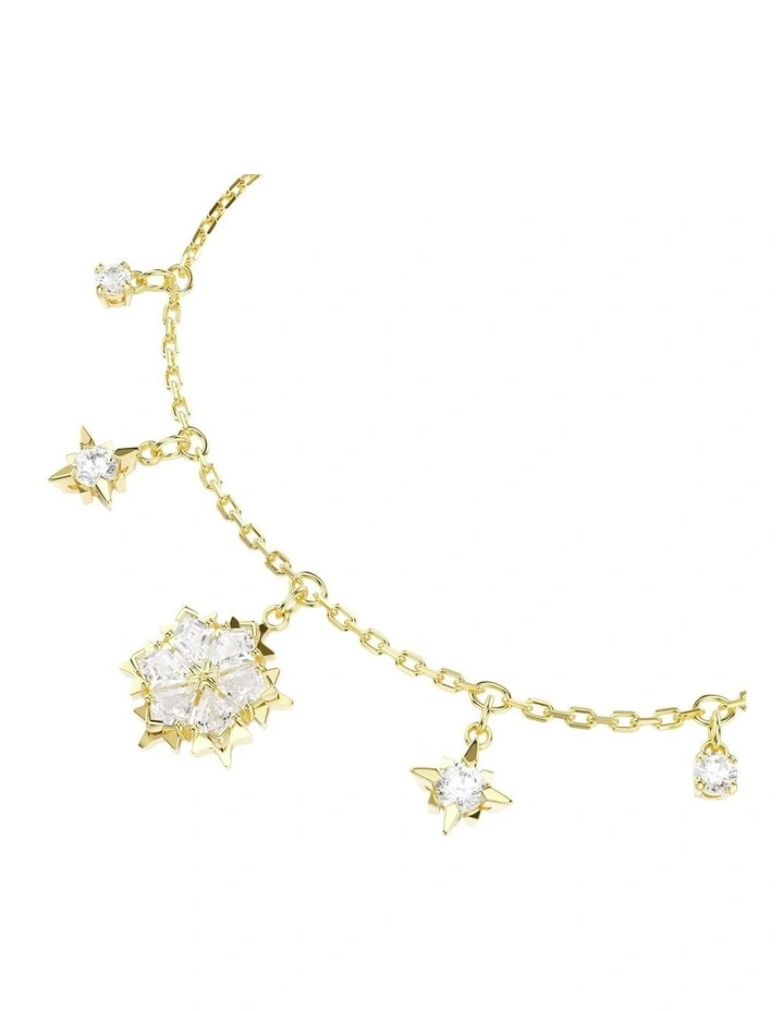 Magic Bracelet Mixed Cuts Snowflake 18K Gold Finish in White image 2