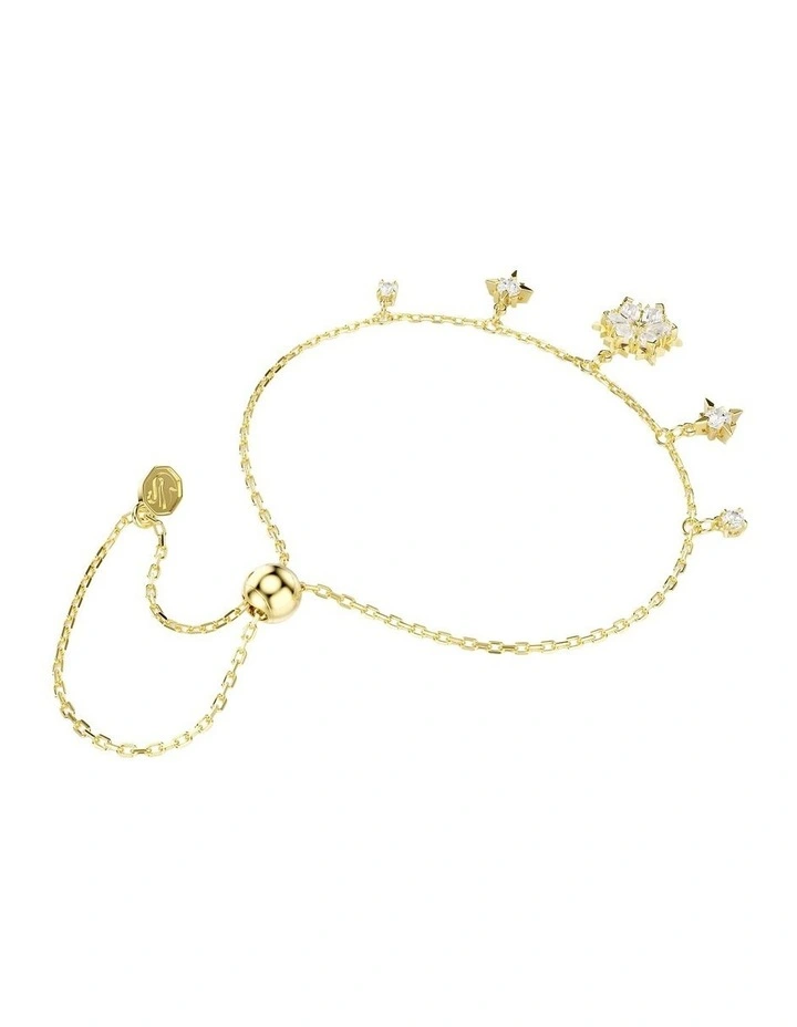 Magic Bracelet Mixed Cuts Snowflake 18K Gold Finish in White image 4