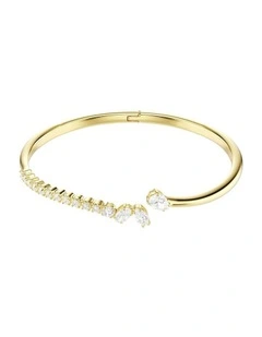 Mesmera bangle Mixed cuts 18K gold finish in White