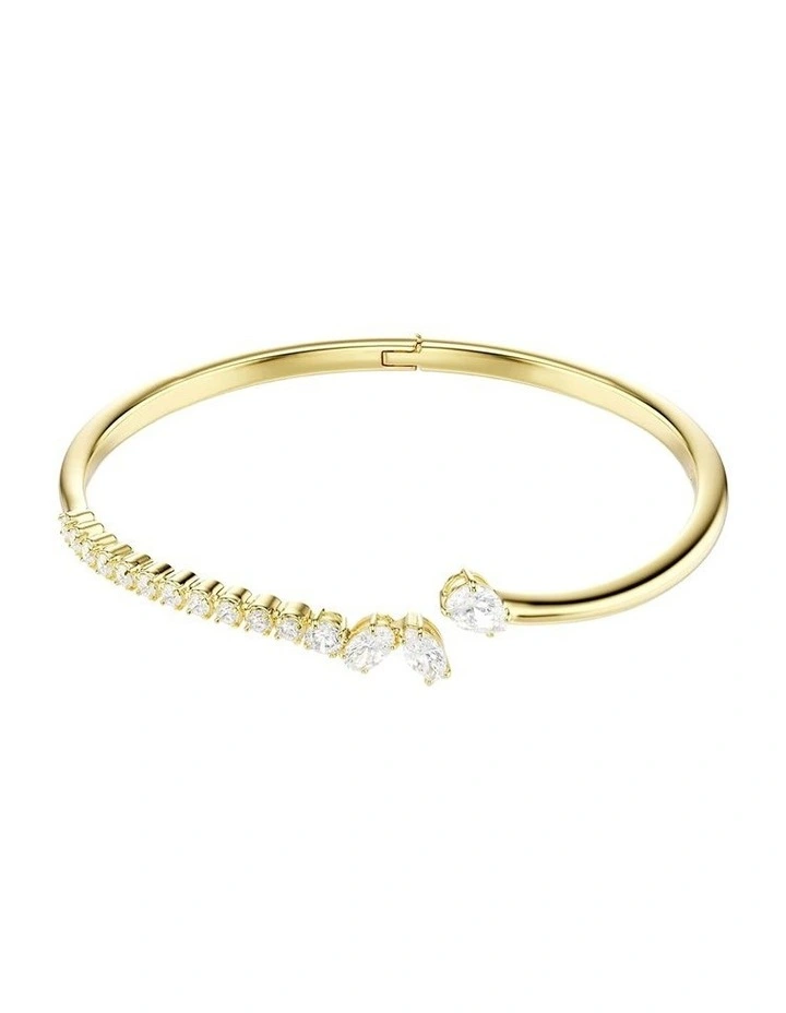 Mesmera bangle Mixed cuts 18K gold finish in White image 1