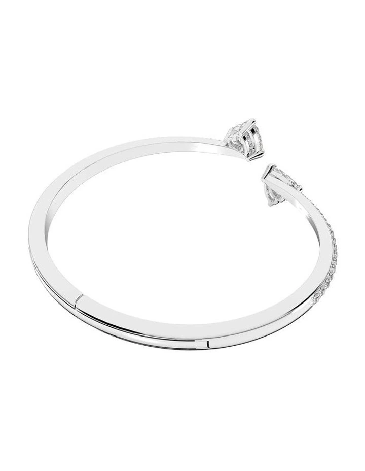 Mesmera bangle Heart Rhodium plated in White image 4