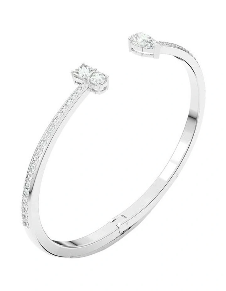 Mesmera cuff Mixed cuts Rhodium plated in White image 3