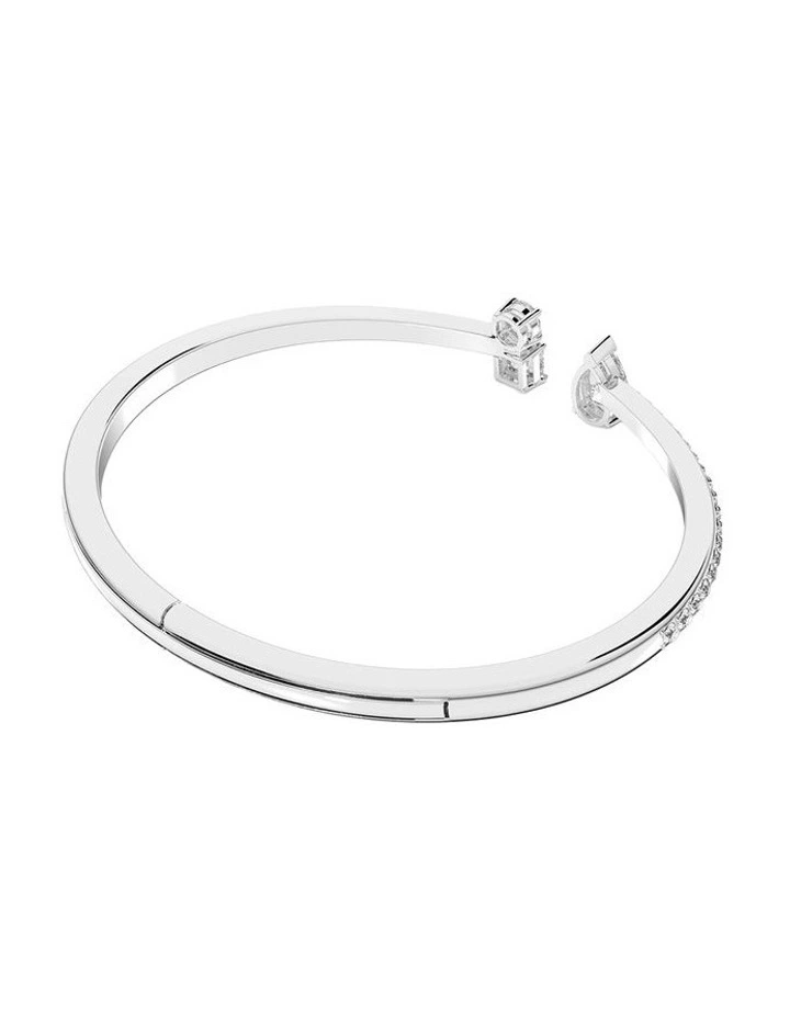 Mesmera cuff Mixed cuts Rhodium plated in White image 4