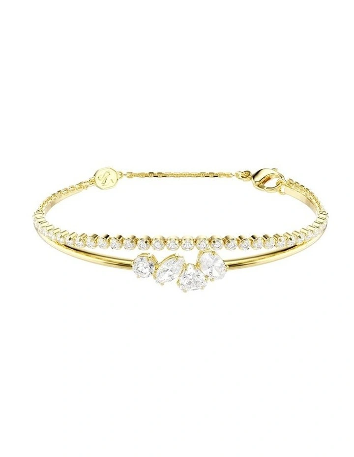 Mesmera bracelet Mixed cuts 18K gold finish in White image 1