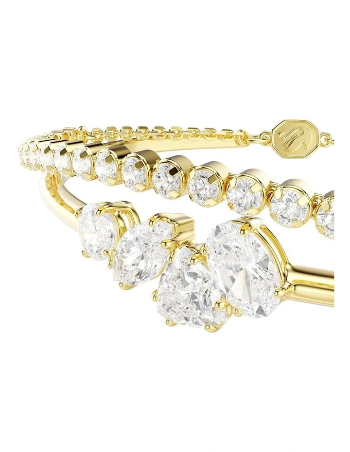 Mesmera bracelet Mixed cuts 18K gold finish in White image 2