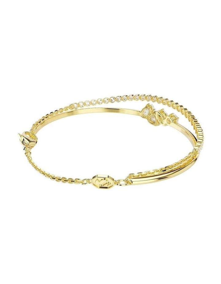 Mesmera bracelet Mixed cuts 18K gold finish in White image 4