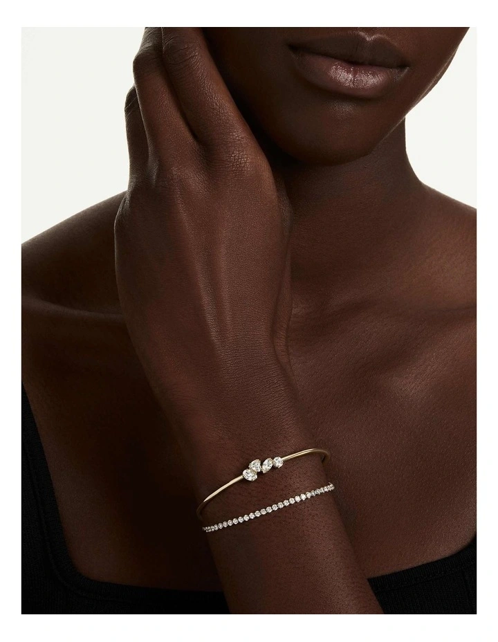 Mesmera bracelet Mixed cuts 18K gold finish in White image 5