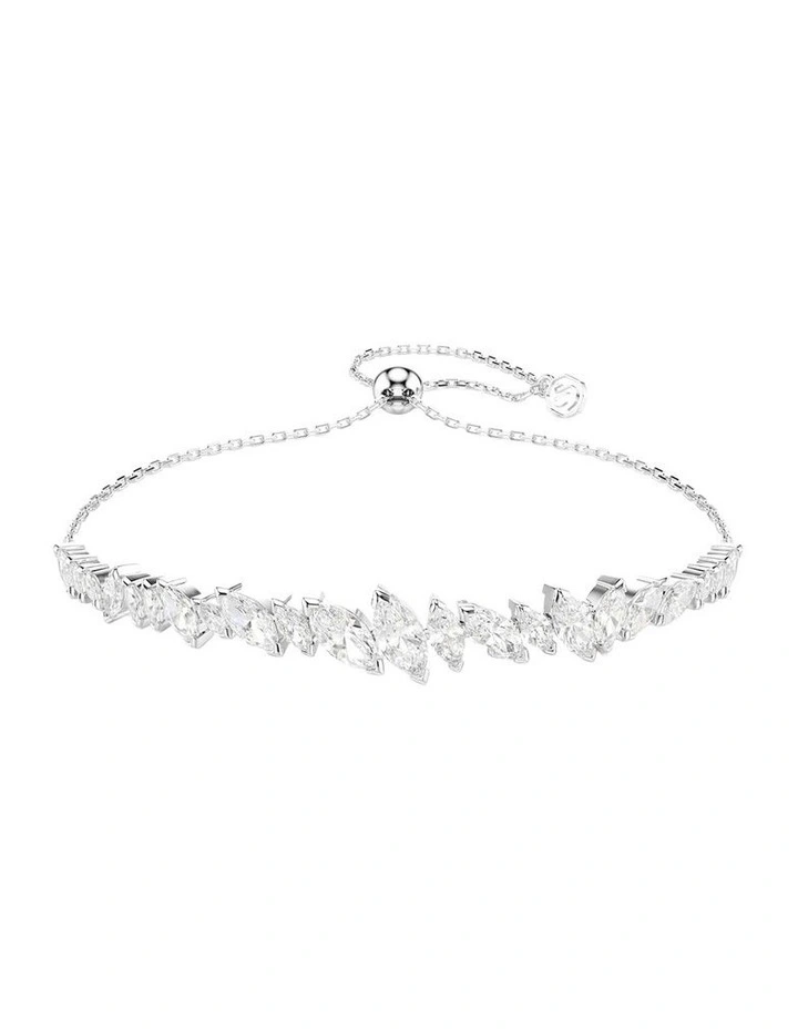 Mesmera bracelet Marquise cut Rhodium plated in White image 1