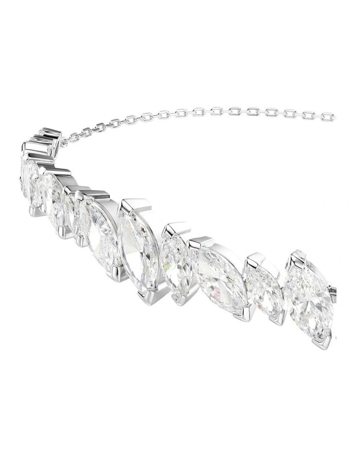 Mesmera bracelet Marquise cut Rhodium plated in White image 2