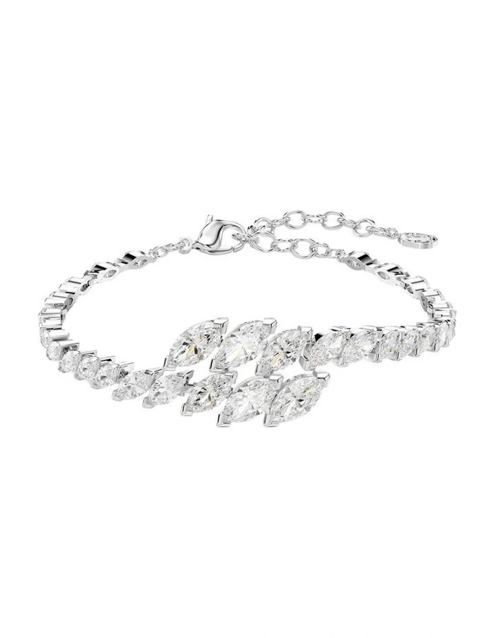 Mesmera bracelet Marquise cut Rhodium plated in White image 1