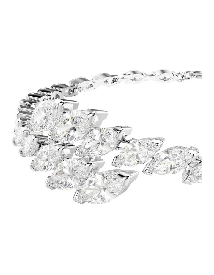Mesmera bracelet Marquise cut Rhodium plated in White image 2