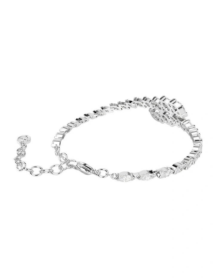 Mesmera bracelet Marquise cut Rhodium plated in White image 4