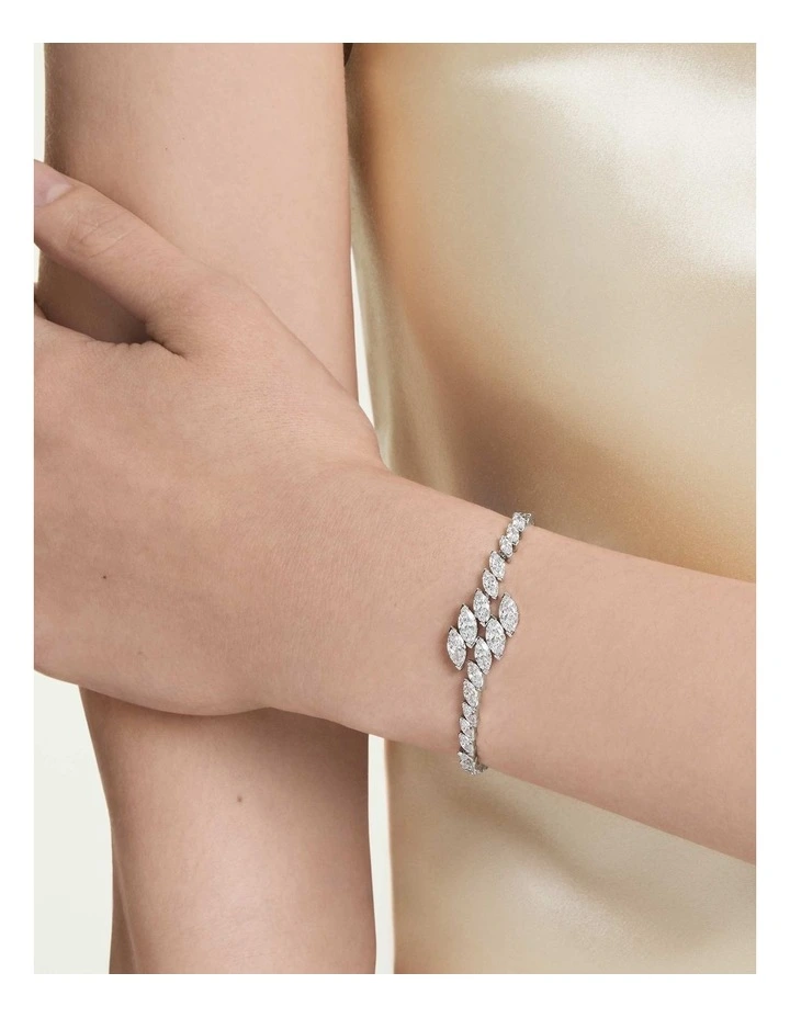 Mesmera bracelet Marquise cut Rhodium plated in White image 5