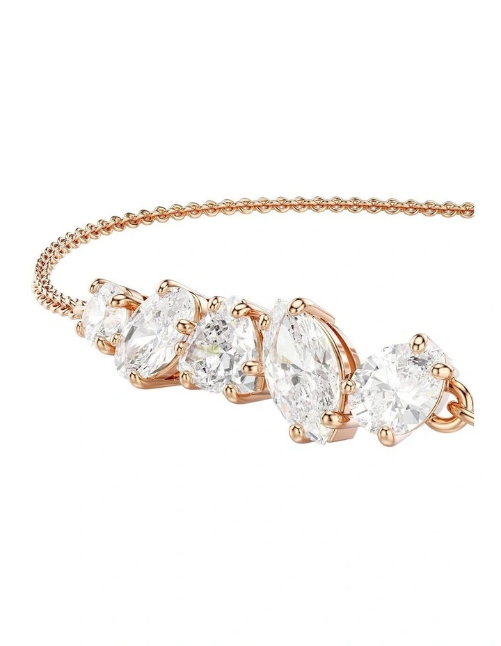 Mesmera bracelet Mixed cuts 18K rose gold finish in White image 2