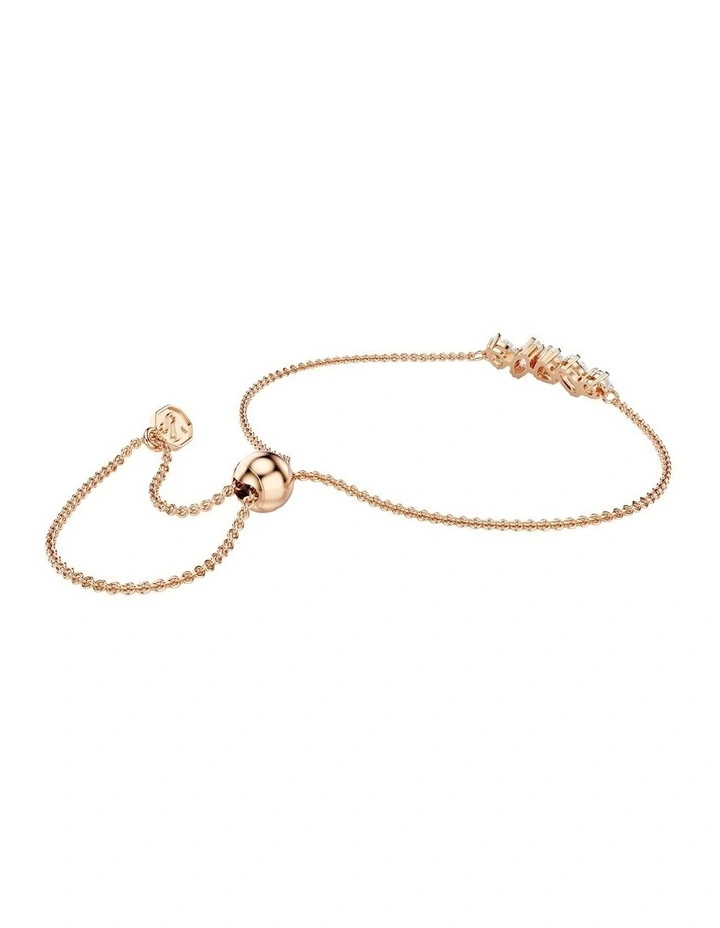 Mesmera bracelet Mixed cuts 18K rose gold finish in White image 4