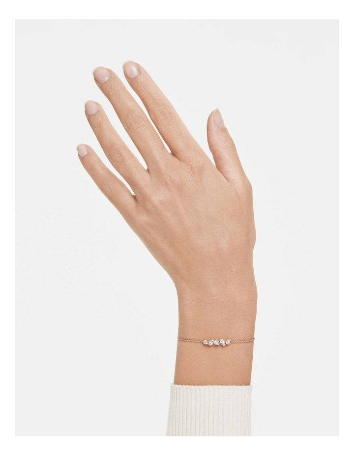 Mesmera bracelet Mixed cuts 18K rose gold finish in White image 5