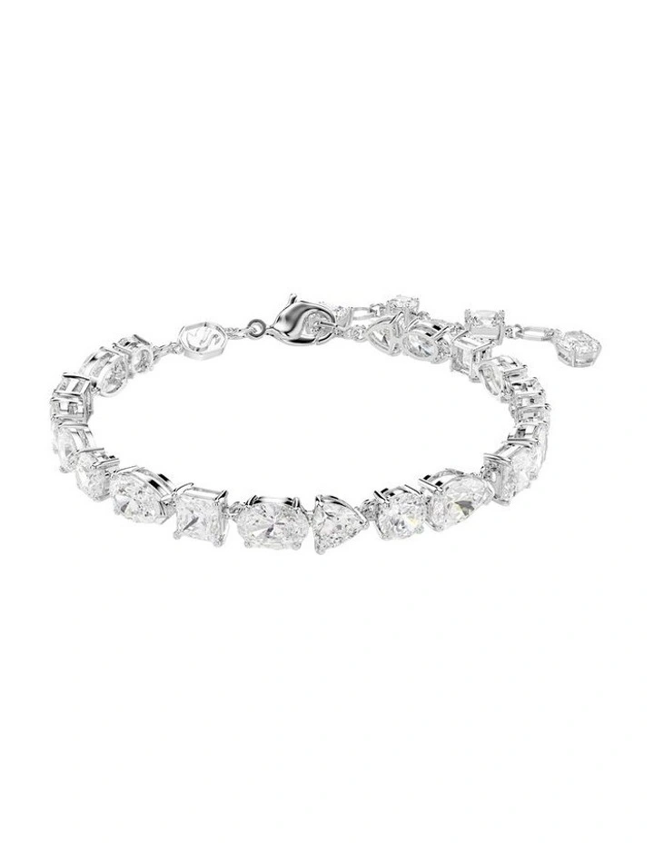 Mesmera bracelet Mixed cuts Rhodium plated in White image 1