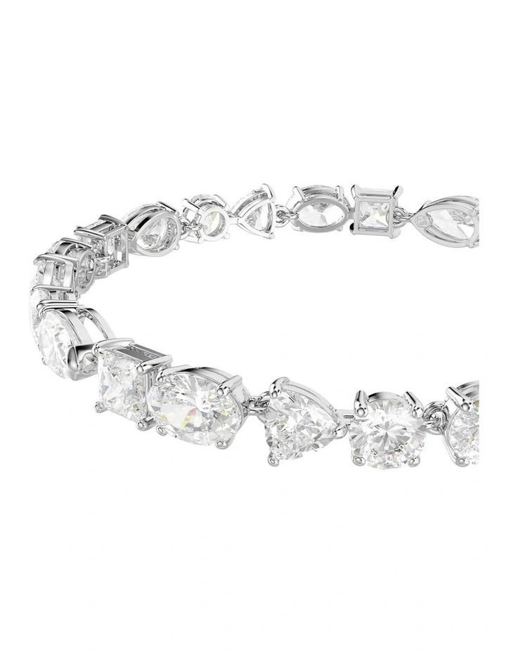 Mesmera bracelet Mixed cuts Rhodium plated in White image 2