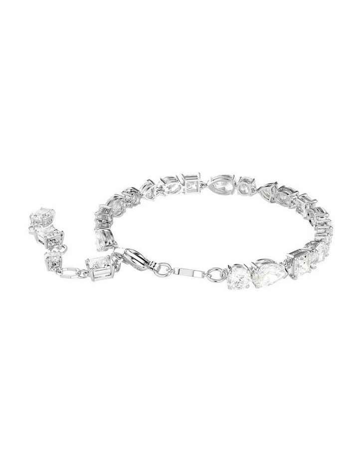 Mesmera bracelet Mixed cuts Rhodium plated in White image 4