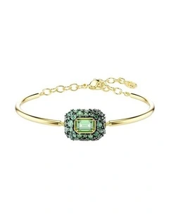 Sublima bangle Octagon cut 18K gold finish in Green