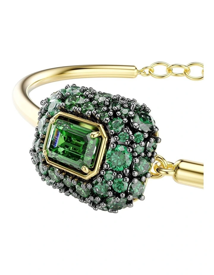 Sublima bangle Octagon cut 18K gold finish in Green image 2